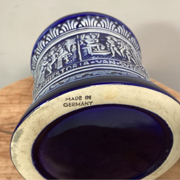 🔵 Vintage - Marzi and Remy Tobacco Jar / Humidor - No Lid - Made In Germany - Picture 9 of 12